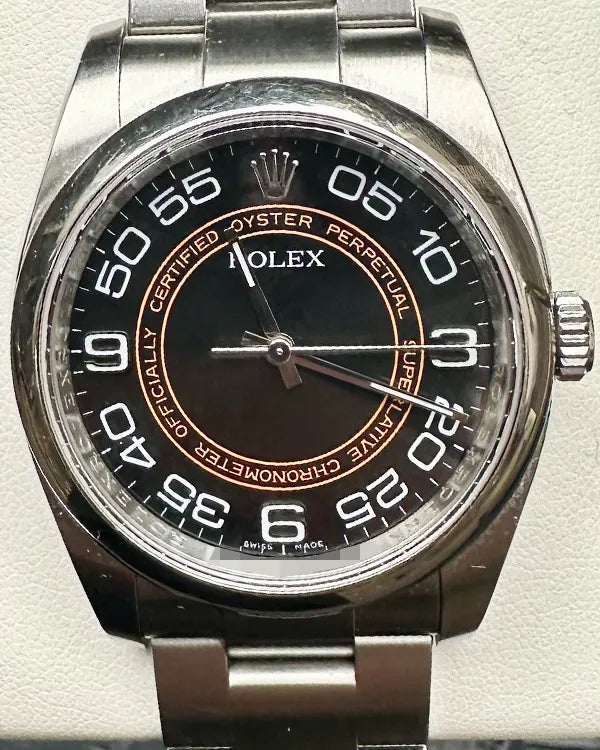 Rolex Oyster Perpetual 36MM Black "Harley" Dial Oyster Bracelet (116000)