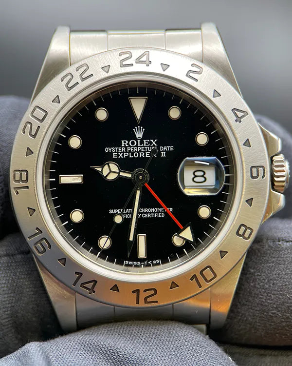 1996 (T Serial) Rolex Explorer II 40MM Black Dial Oyster Bracelet (16570)