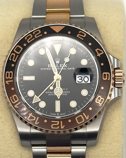 2022 Rolex GMT-Master II "Rootbeer" 40MM Black Dial Two-Tone Oyster Bracelet (126711CHNR)