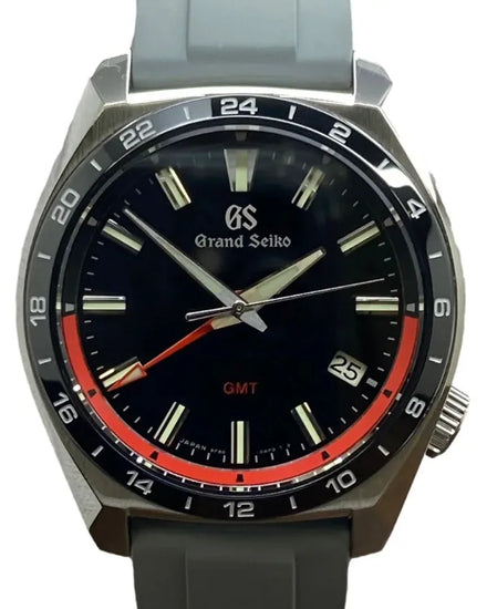 2023 Grand Seiko Sport Collection 40MM Quartz Black Dial Aftermarket Rubber Strap (SBGN019)