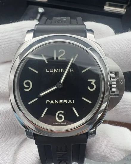 2008 Panerai Luminor Base 44MM Black Dial Rubber Strap (PAM00112)