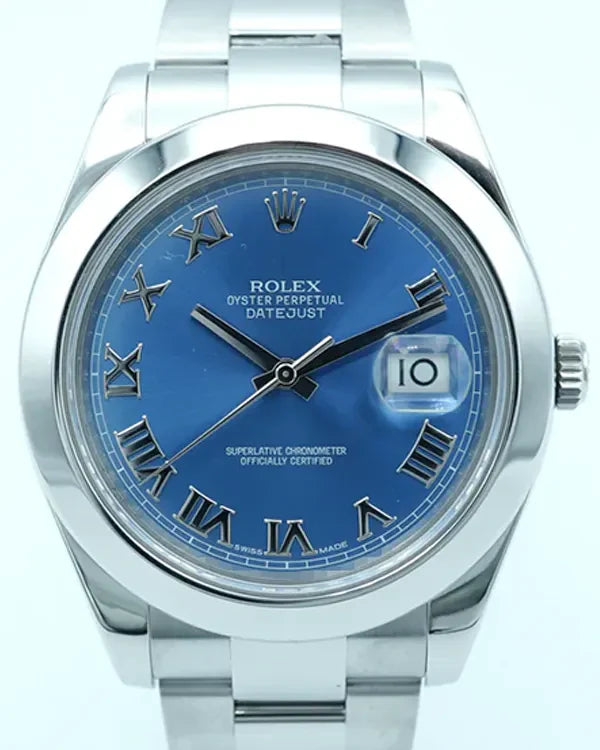 2015 Rolex Datejust II 41MM Blue Dial Oyster Bracelet (116300)