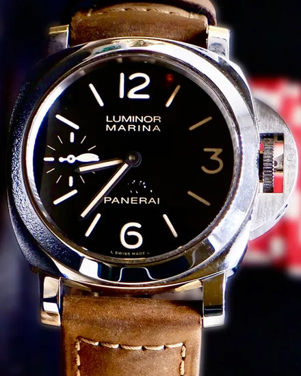 2012 Panerai Luminor Marina "Las Vegas" L.E. 44MM Black Dial Leather Strap (PAM00464)