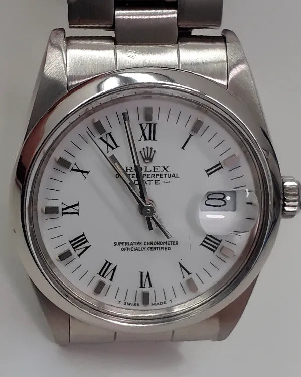 1988 Rolex Oyster Perpetual Date 34MM White Dial Oyster Bracelet (15000)