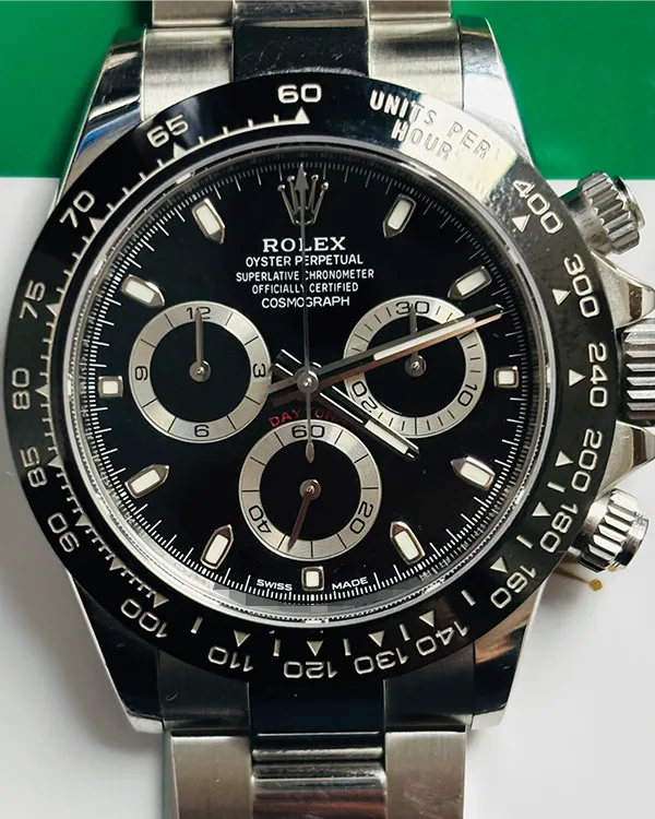 2019 Rolex Cosmograph Daytona 40MM Black Dial Oyster Bracelet (116500LN)