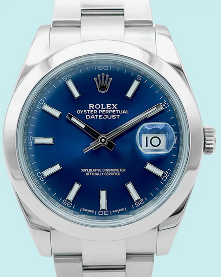 2020 Rolex Datejust II 41MM Blue Dial Oyster Bracelet (116300)