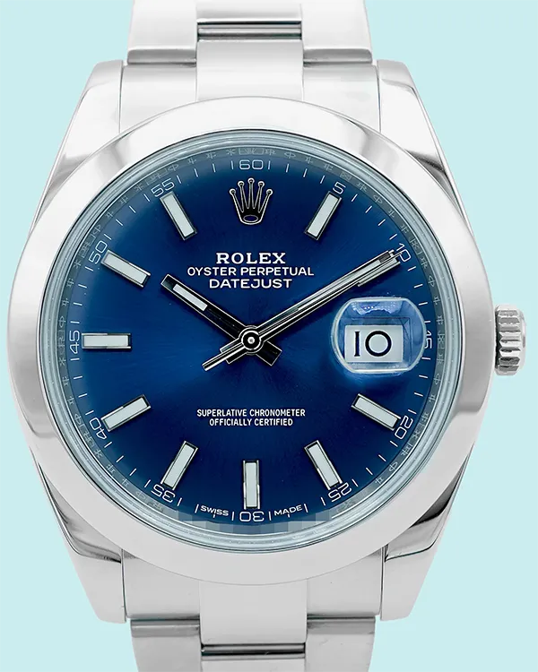2020 Rolex Datejust II 41MM Blue Dial Oyster Bracelet (116300)