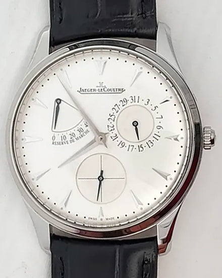 2017 Jaeger-LeCoultre Master Ultra Thin Reserve de Marche 39MM Silver Dial Leather Strap (Q1378420)