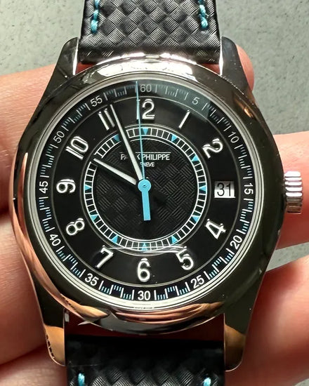 2024 Patek Philippe Calatrava 40MM Black Dial Leather Strap (6007G-011)