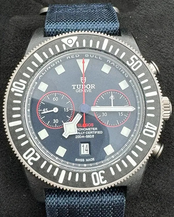 2024 Tudor Pelagos FXD Chrono "Alinghi Red Bull Racing" 43MM Blue Dial Textile Strap (25807KN)