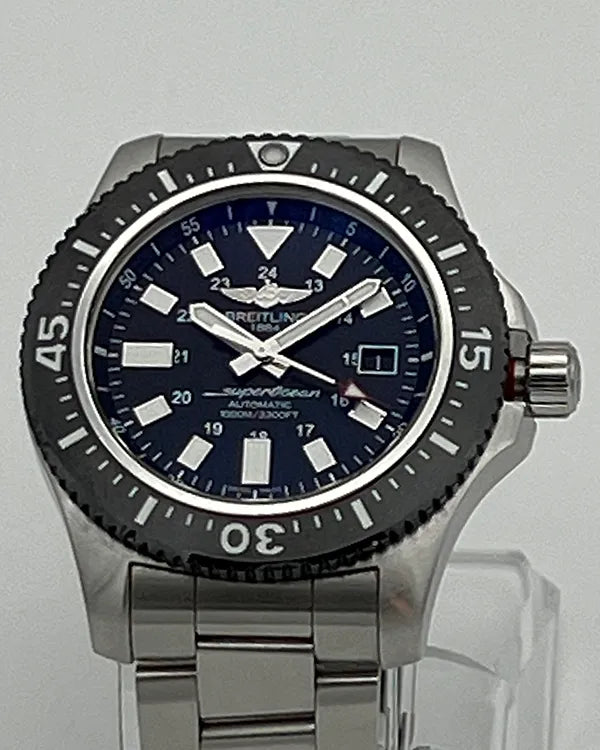 2018 Breitling Superocean 44MM Black Dial Steel Bracelet (Y1739310/BF45)