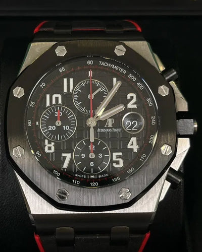 2016 Audemars Piguet Royal Oak Offshore "Vampire" 42MM Black Dial Rubber Strap (26470ST.OO.A101CR.01)