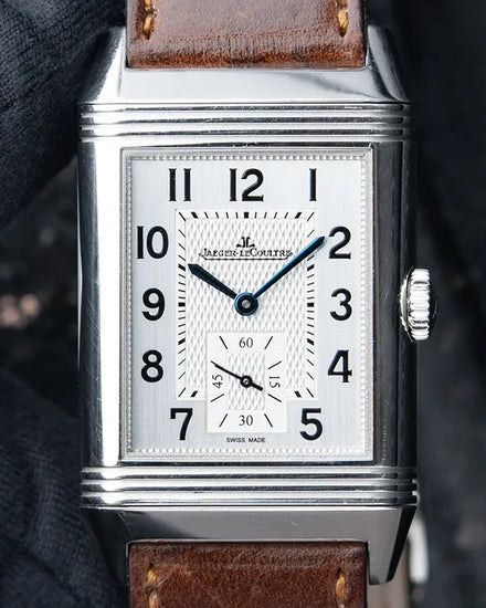 2020 Jaeger-LeCoultre Reverso Classic Duoface 28.3MM Silver/Black Dial Leather Strap (Q3848422)