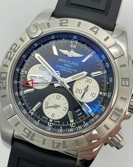 Breitling Chronomat GMT 44MM Black Dial Rubber Strap (AB0420)