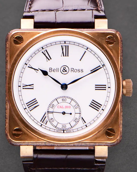 Bell & Ross BR 01 Instrument De Marine L.E. 46MM White Dial Leather Strap (BR01-CM-203)