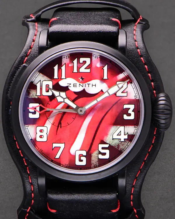 2017 Zenith Pilot Type 20 GMT "Rolling Stones" L.E. 48MM Red Dial Leather Strap (96.2439.693/77.C809)