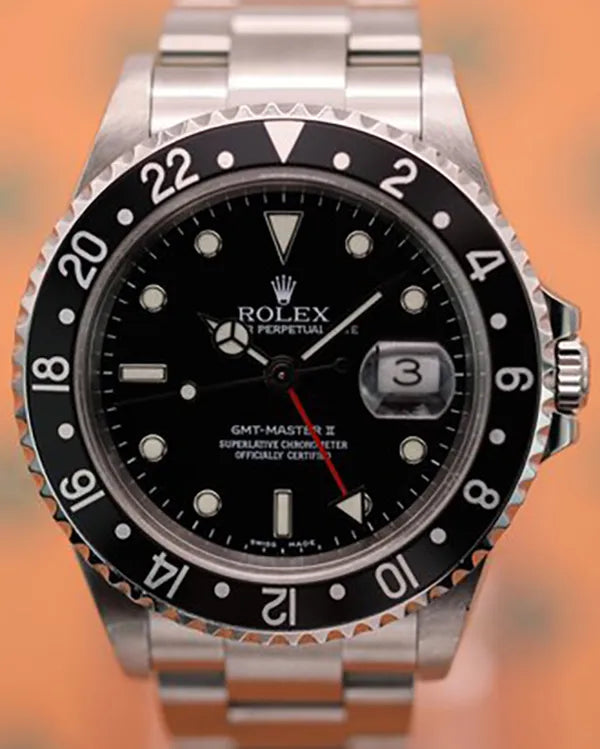 2005 Rolex GMT-Master II 40MM Black Dial Oyster Bracelet (16710LN)