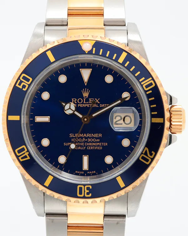 Rolex Submariner "Bluesy" 40MM Blue Dial Two-Tone Oyster Bracelet (16613)