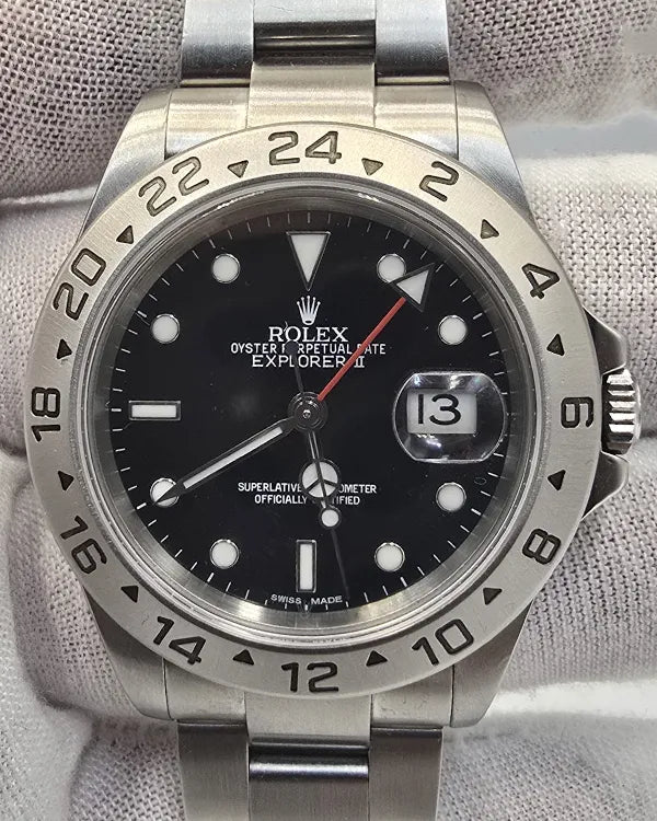 Rolex Explorer II 40MM Black Dial Oyster Bracelet (16570)