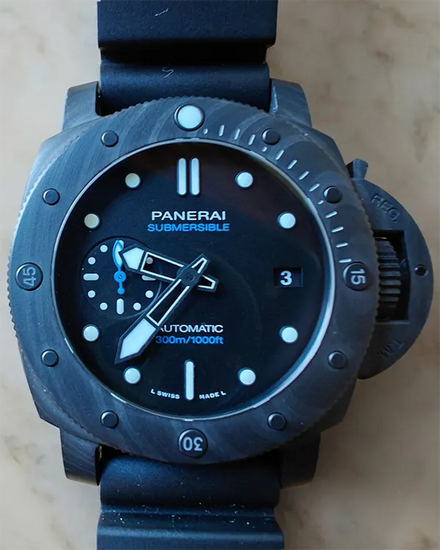 2022 Panerai Luminor Submersible "Carbotech" 42MM Black Dial Rubber Strap (PAM01231)