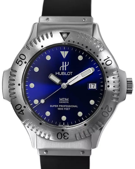 Hublot Classic MDM Super Professional 41MM Blue Dial Rubber Strap (1850.1)