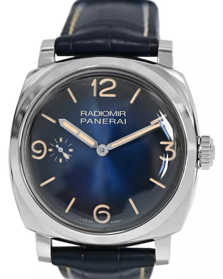 Panerai Radiomir 1940 3 Days "Mediterranium" 47MM  Blue Dial Leather Strap (PAM00932)
