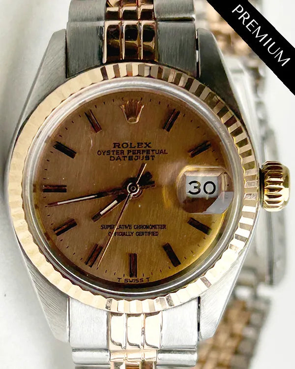 Rolex Lady-Datejust 26MM Pink Dial Two-Tone Jubilee Bracelet (6917)