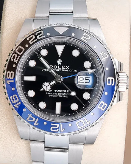 2022 Rolex GMT-Master II "Batman" 40MM Black Dial Oyster Bracelet (126710BLNR)