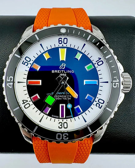 No Reserve - 2024 Breitling Superocean 42MM Black Dial Rubber Strap (A17375211B2S3)