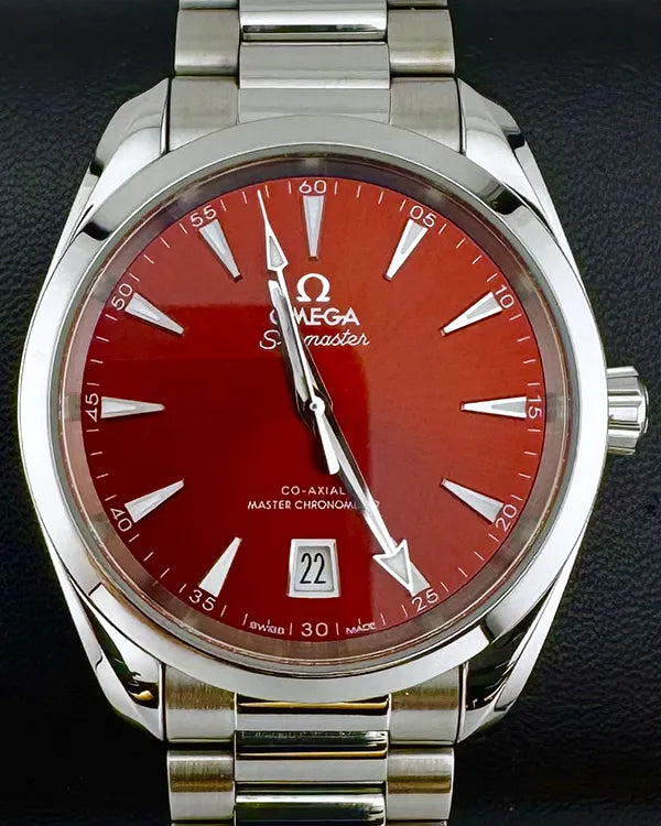 No Reserve - 2023 Omega Seamaster Aqua Terra Shades 38MM Red Dial Steel Bracelet (220.10.38.20.13.003)