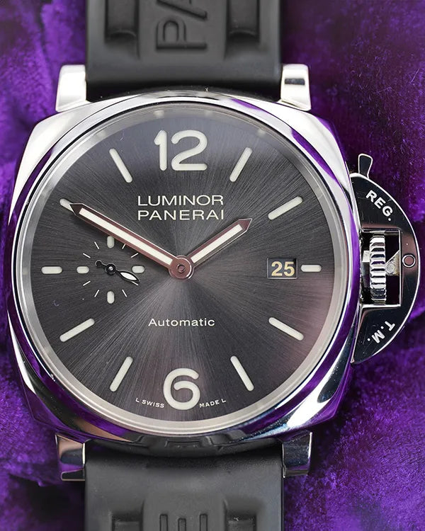 No Reserve - 2019 Panerai Luminor Due 42MM Grey Dial Rubber Strap (PAM00904)