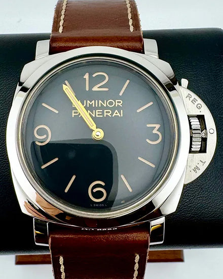 No Reserve - 2012 Panerai Luminor 1950 3 Days 47MM Black Dial Leather Strap (PAM00372)