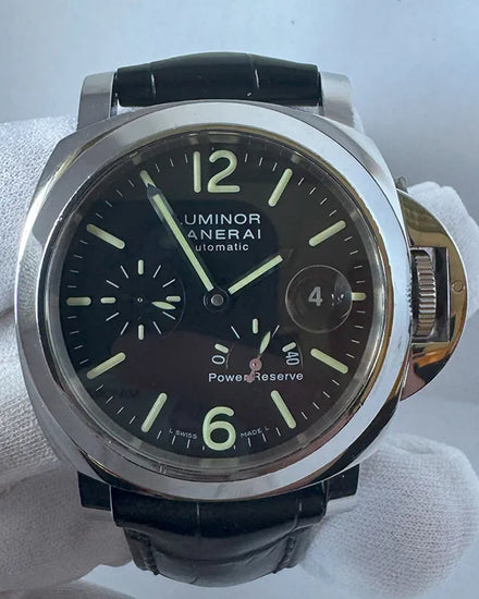2019 Panerai Luminor Power Reserve 44MM Black Dial Leather Strap (PAM00090)