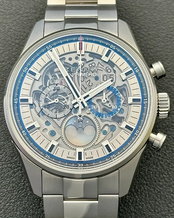 Zenith Chronomaster El Primero45MM Skeleton Dial Steel Bracelet (03.2530.4047/78.M2530)