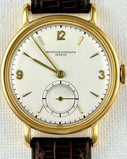 Vacheron Constantin Vintage Calatrava 34MM Silver Dial Leather Strap (Cal. 454'068)