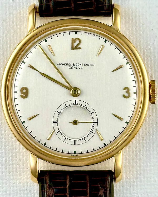 Vacheron Constantin Vintage Calatrava 34MM Silver Dial Leather Strap (Cal. 454'068)