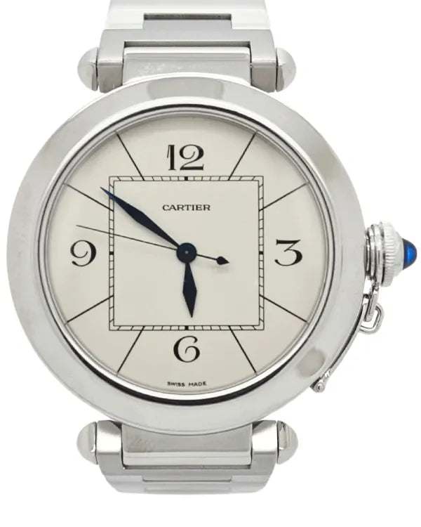 2015 Cartier Pasha De Cartier 42MM White Dial Steel Bracelet (2730)