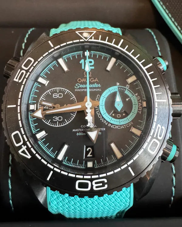 2024 Omega Seamaster Planet Ocean 600M "ETNZ" 45.5MM Black Dial Rubber Strap (215.92.46.51.01.003)