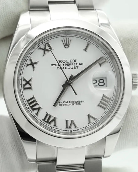 2019 Rolex Datejust 41MM White Dial Oyster Bracelet (126300)