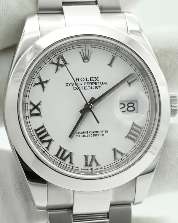 2019 Rolex Datejust 41MM White Dial Oyster Bracelet (126300)