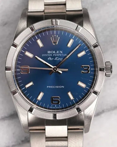 Rolex Air-King 34MM Blue Dial Oyster Bracelet (14010)