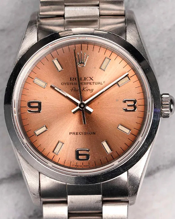 Rolex Air-King 34MM Salmon Dial Oyster Bracelet (14000)