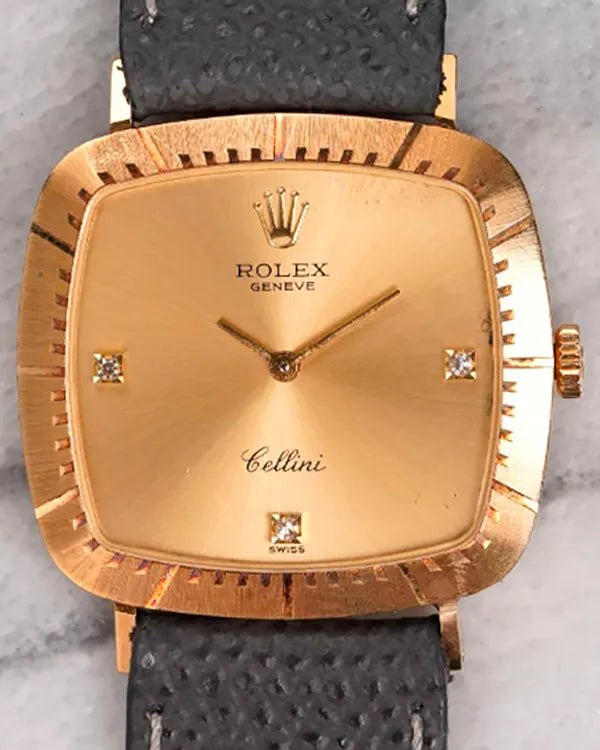 Rolex Cellini 30MM Champagne Dial Aftermarket Leather Strap (4084)