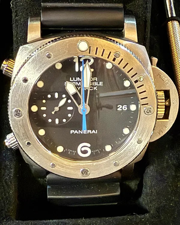 Panerai Submersible 1950 3 Days L.E. 47MM Black Dial Rubber Strap (PAM00614)