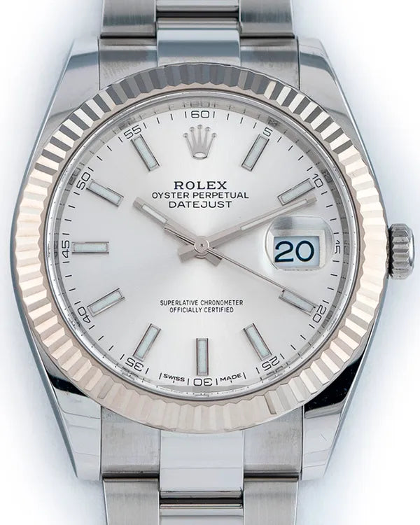 2017 Rolex Datejust 41MM Silver Dial Oyster Bracelet (126334)