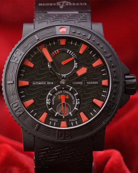 2012 Ulysse Nardin Diver Black Sea L.E. 45.8MM Black Dial Rubber Strap (263-92)