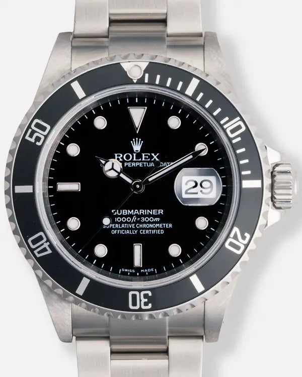 2004 (F Serial) Rolex Submariner Date 40MM Black Dial Oyster Bracelet (16610)