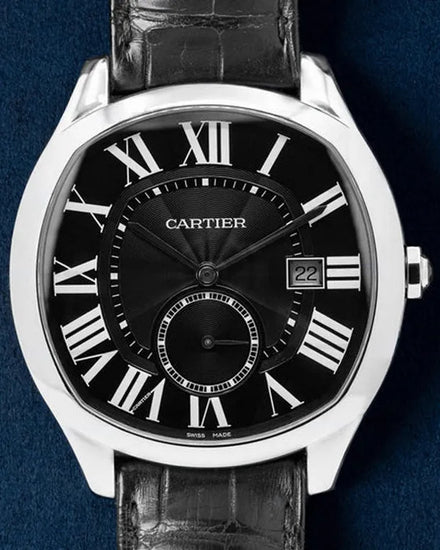 Cartier Drive De Cartier 41MM Black Dial Leather Strap (WSNM0009)