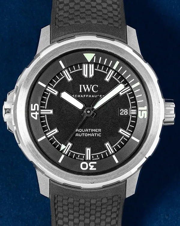 2020 IWC Schaffhausen Aquatimer Automatic 42MM Black Dial Rubber Strap (IW329001)
