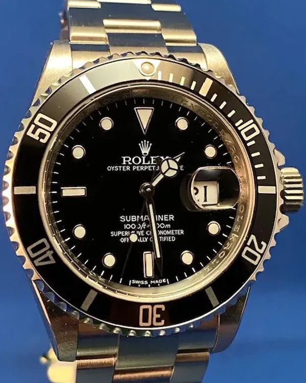 2009 Rare Rolex Submariner Date 40MM Black Dial Oyster Bracelet (16610)
